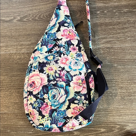 Vintage Vera Bradley Iconic Cotton Garden Grove Sling Backpack - Picture 3 of 7